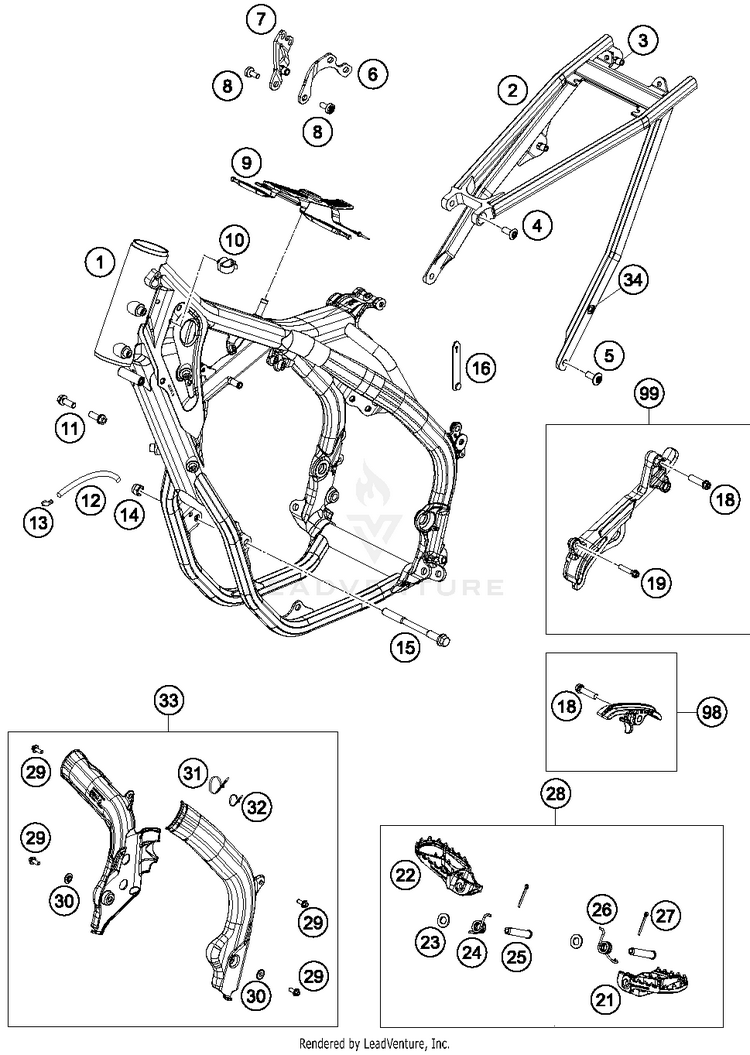 Frame 500 EXC-F CHASSIS - 2018 Schematic