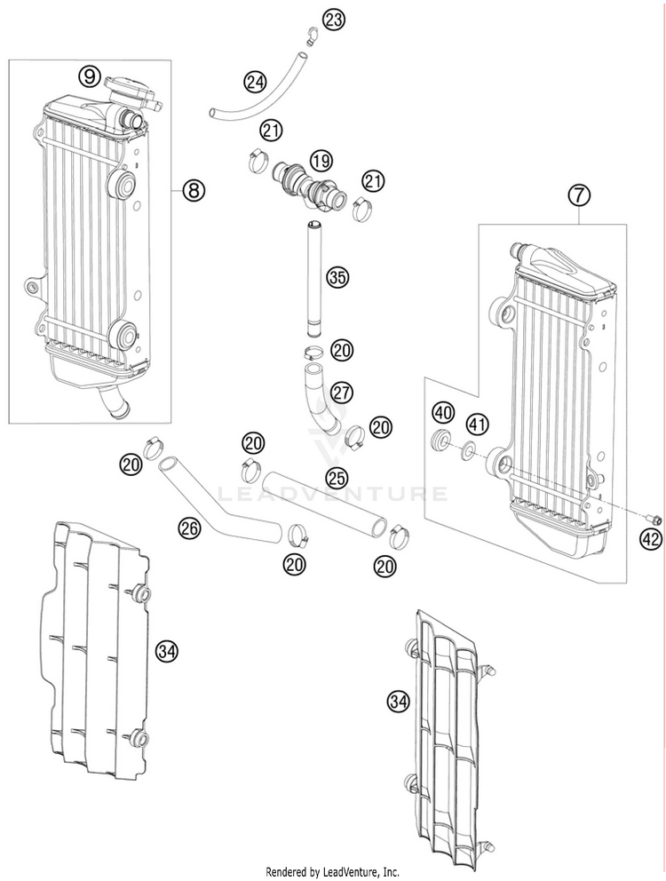 Cooling System 250 SX Engine - 2011 Schematic