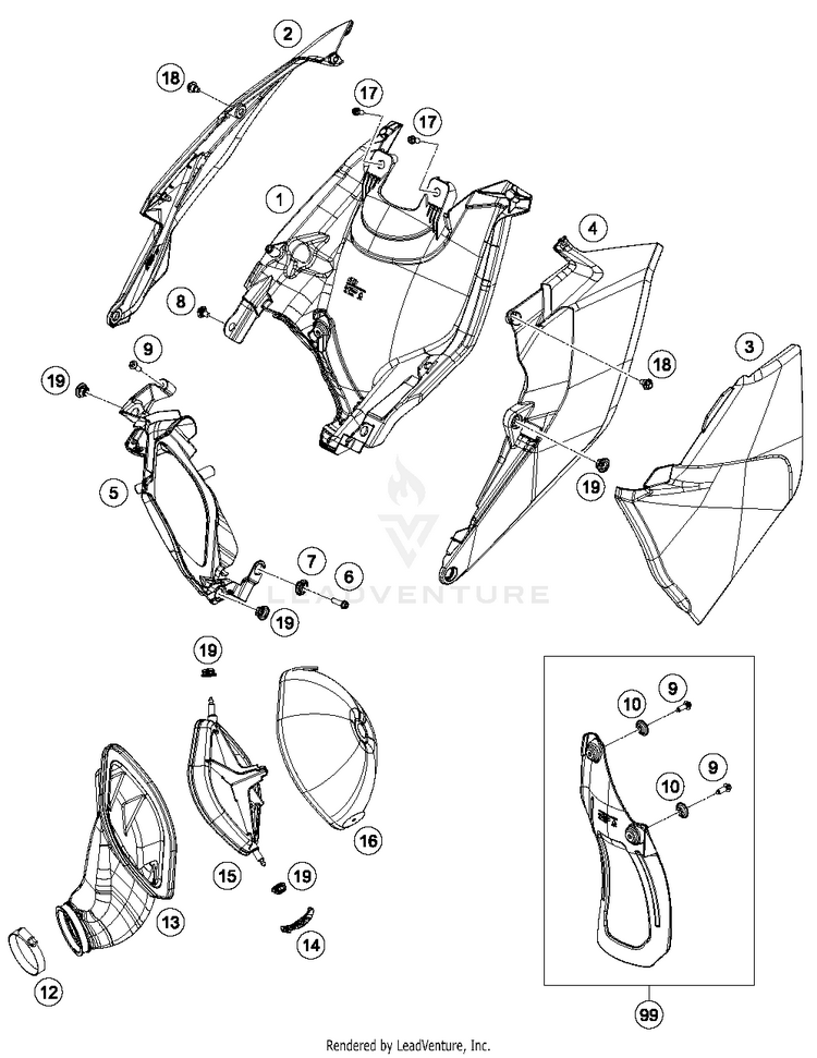 Air Filter 300 XC CHASSIS - 2017 Schematic