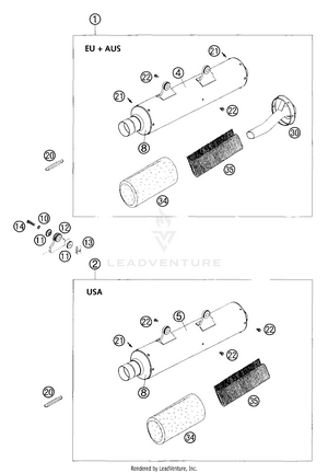 Exhaust Silencer Schematic