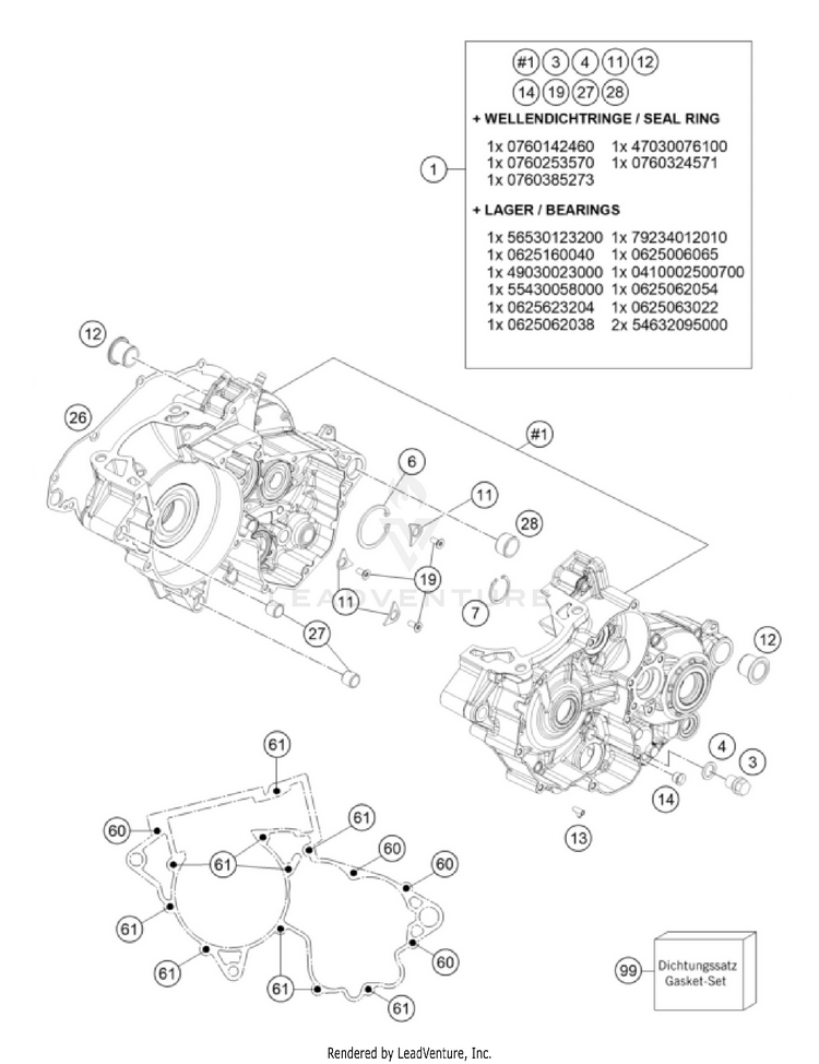 Engine Case 250 XC ENGINE - 2024 Schematic