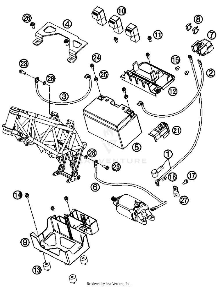 Battery 690 Enduro Chassis - 2011 Schematic