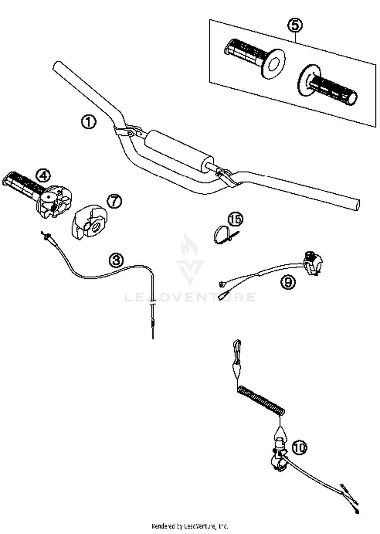 Handlebar, Controls 50 SX CHASSIS - 2017 Schematic