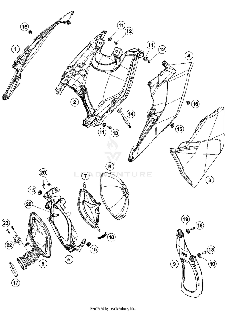 Air Filter 250 XC-W TPI CHASSIS - 2018 Schematic