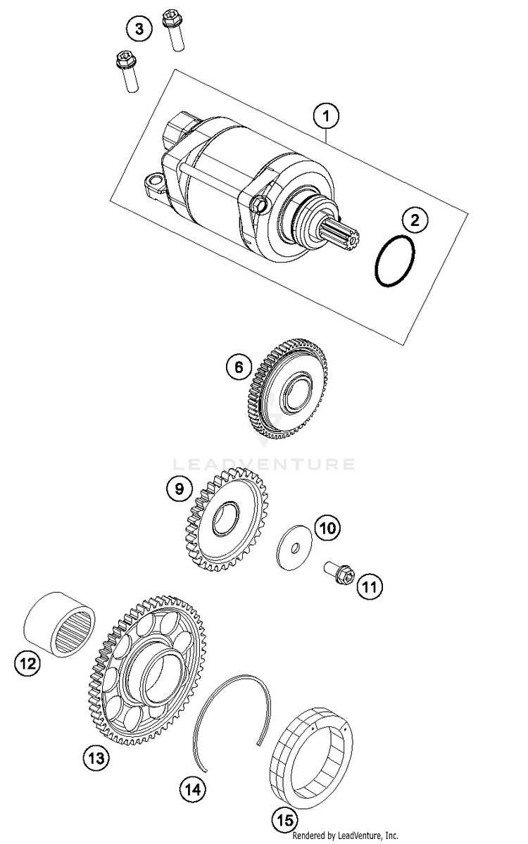 Electric Starter 350 SX-F ENGINE - 2018 Schematic
