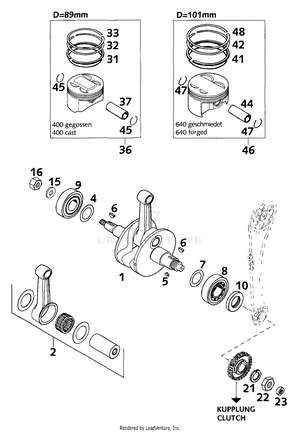 Crankshaft, Piston Schematic