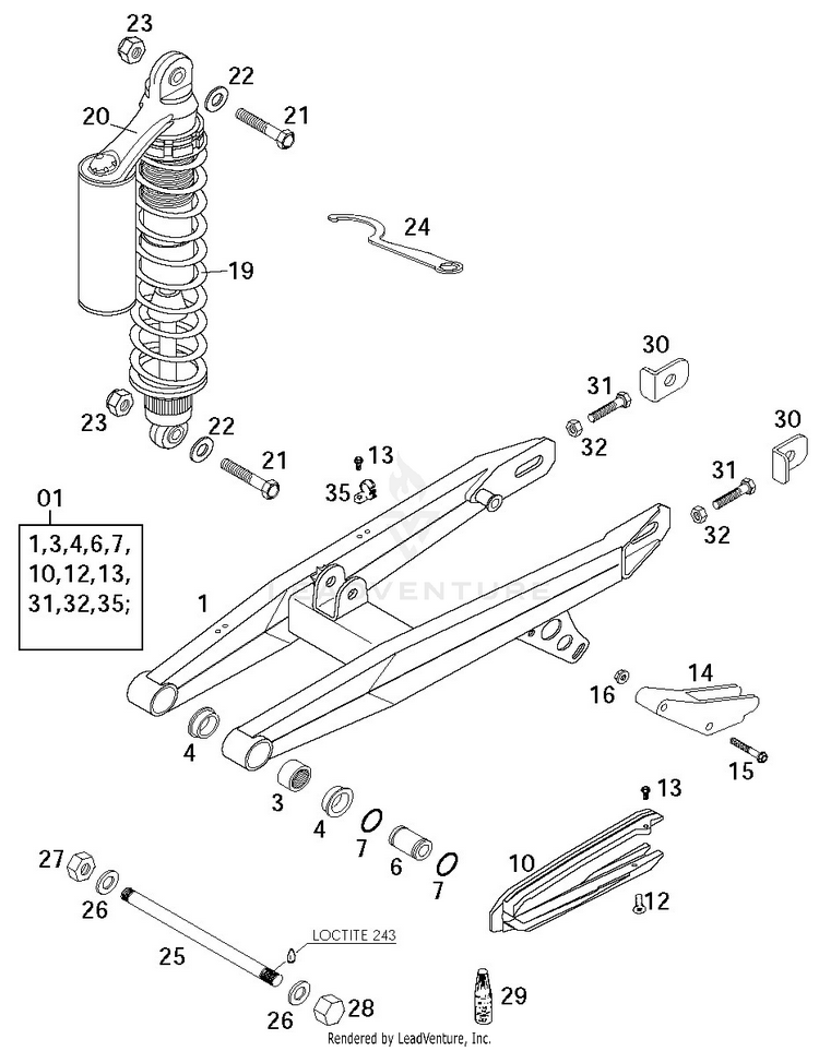 Swingarm, Shock Absorber Schematic