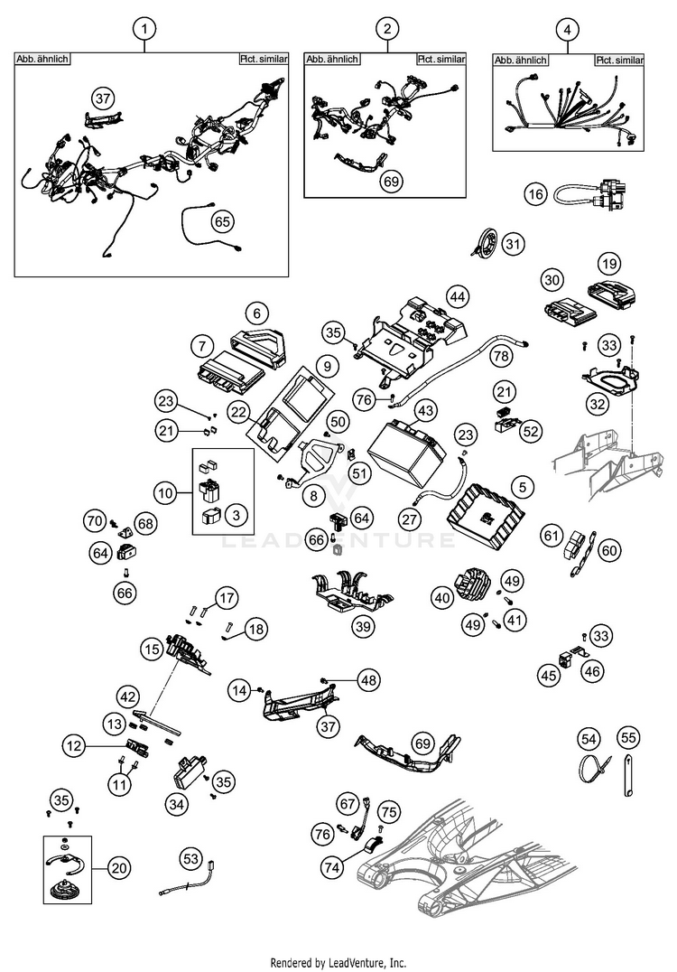 Wiring Harness 1290 SUPER ADVENTURE S ORANGE CHASSIS - 2020 Schematic