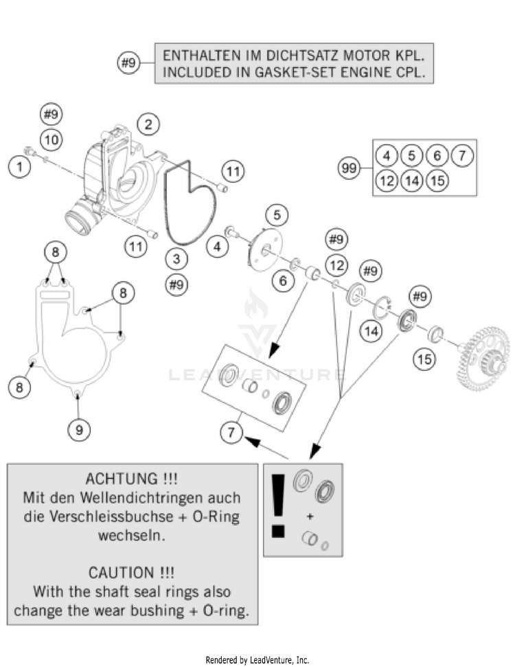 Water Pump 1290 SuperDuke GT Engine - 2023 Schematic