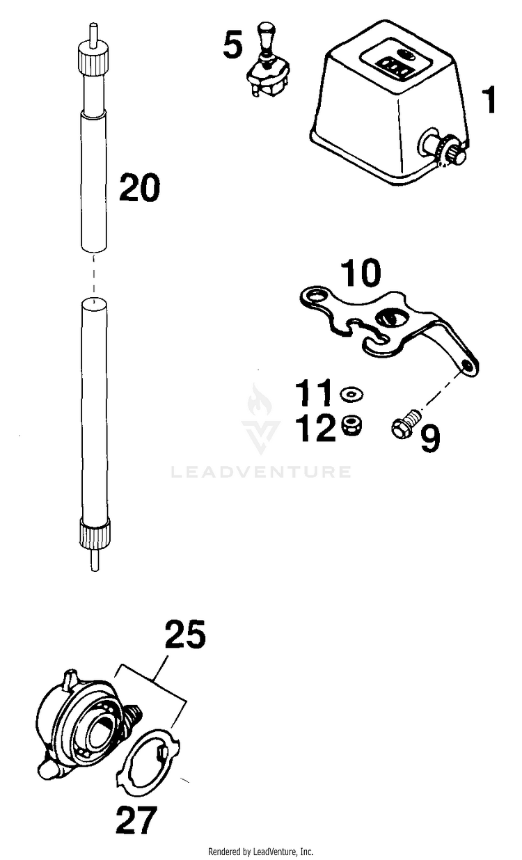 Speedometer Odometer 250 EXC Chassis - 2000 Schematic