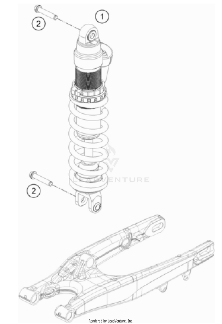Shock Absorber 150 XC-W CHASSIS - 2023 Schematic