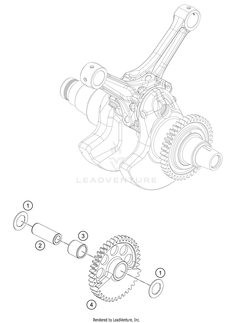 Balancer Shaft 1290 SUPER ADVENTURE R ENGINE - 2019 Schematic