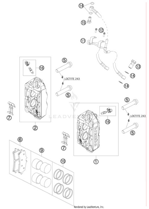 Brake Caliper Front Schematic