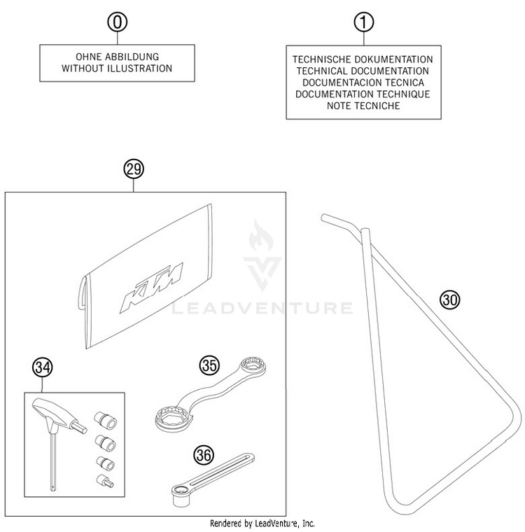 Accessories Kit 50 SX Chassis - 2012 Schematic
