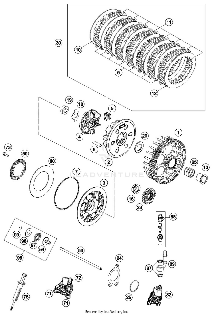 Clutch 350 EXC-F ENGINE - 2019 Schematic