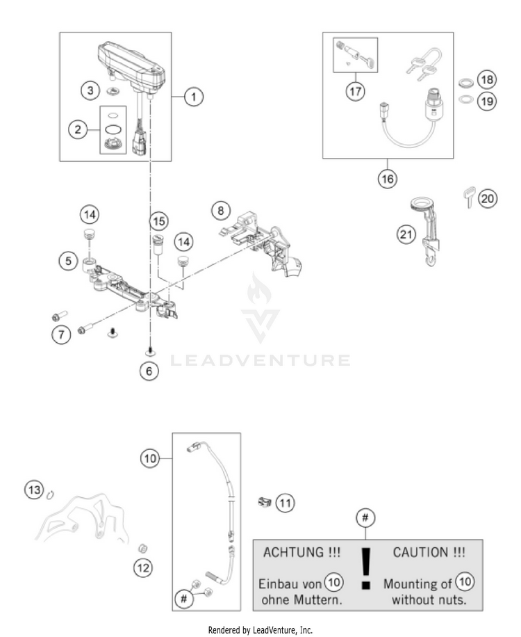 Instruments / Lock System 500 EXC-F CHASSIS - 2026 Schematic