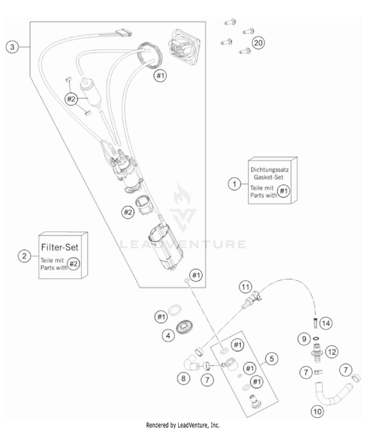 Fuel Pump 350 EXC-F CHASSIS - 2023 Schematic