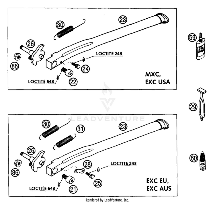 Side Stand 200 EXC Chassis - 2003 Schematic