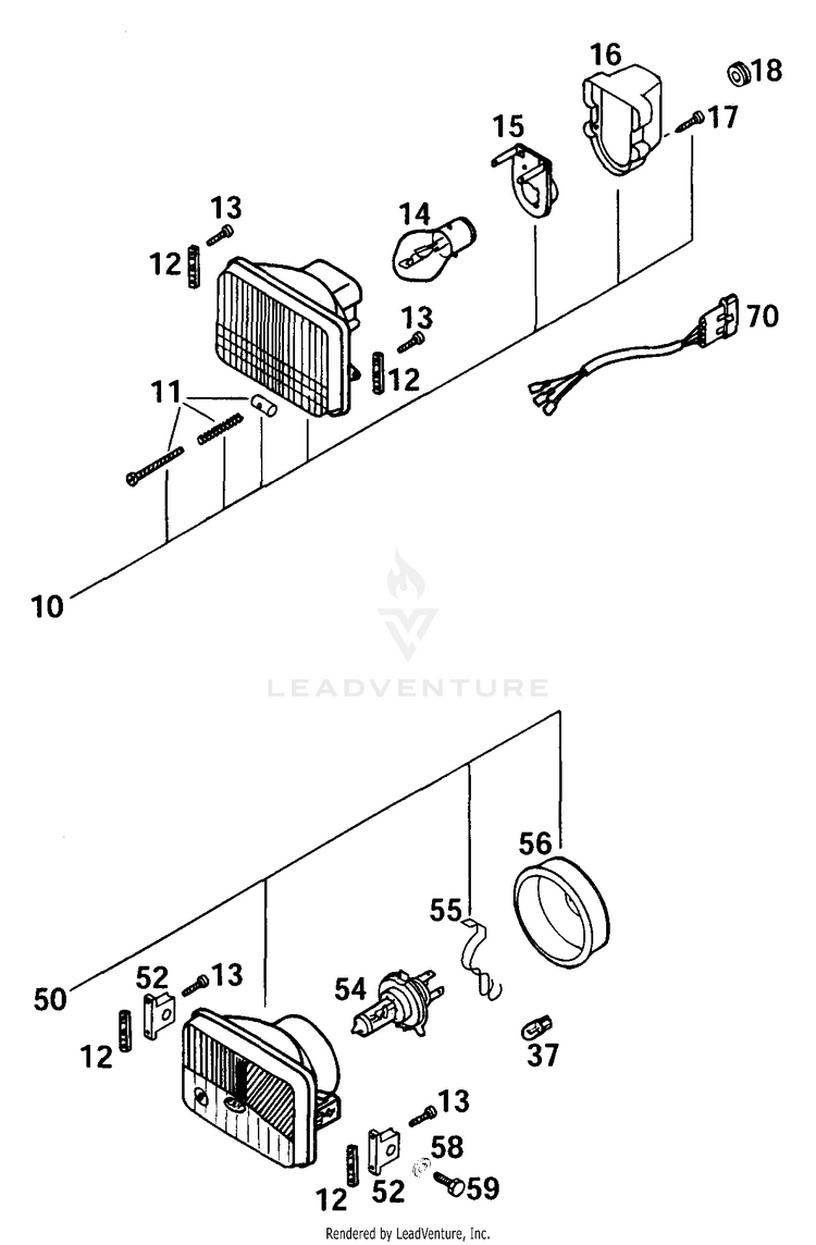 Head Light 250 MXC Chassis - 2001 Schematic