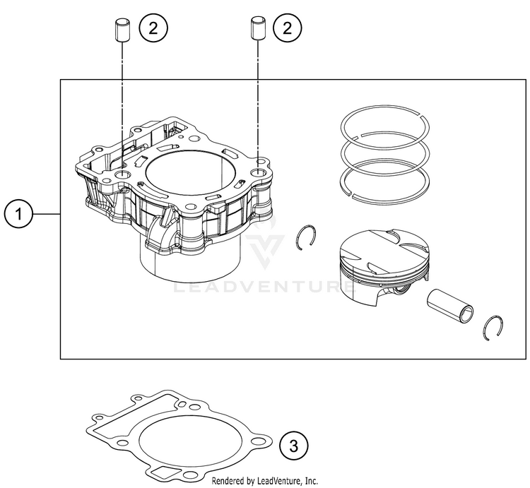 Cylinder RC 390 ENGINE - 2018 Schematic