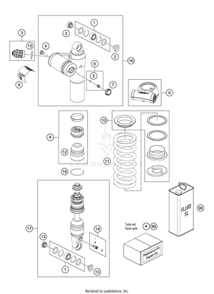 Shock Absorber Disassembled Schematic