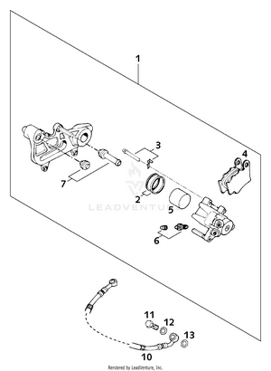 Brake Caliper Rear Schematic