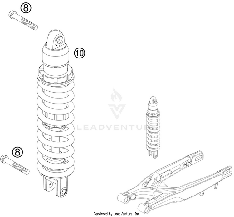 Shock Absorber 150 SX Chassis - 2011 Schematic