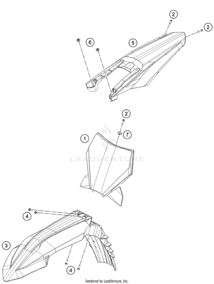 Mask, Fenders 250 XC CHASSIS - 2024 Schematic