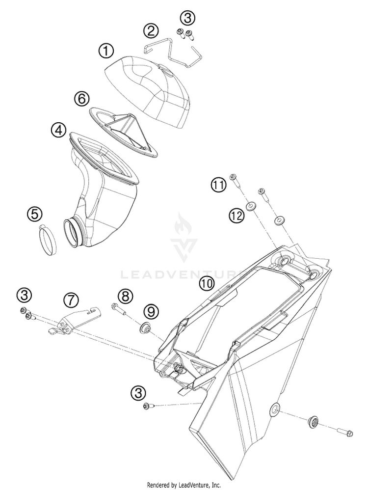 Air Filter 65 XC Chassis - 2009 Schematic