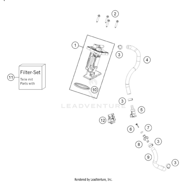 Fuel Pump 500 EXC-F CHASSIS - 2026 Schematic