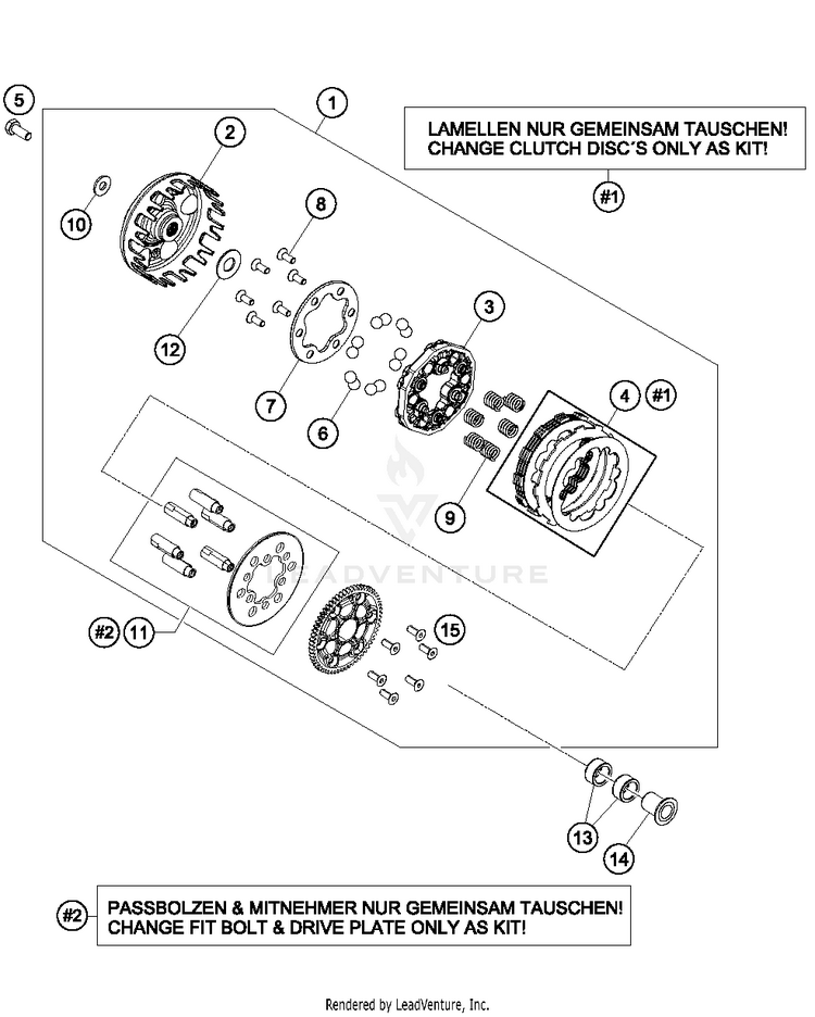 Clutch 50 SX MINI ENGINE - 2017 Schematic
