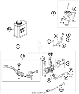 Hand Brake Cylinder Schematic