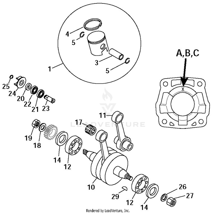 Crankshaft, Piston Schematic