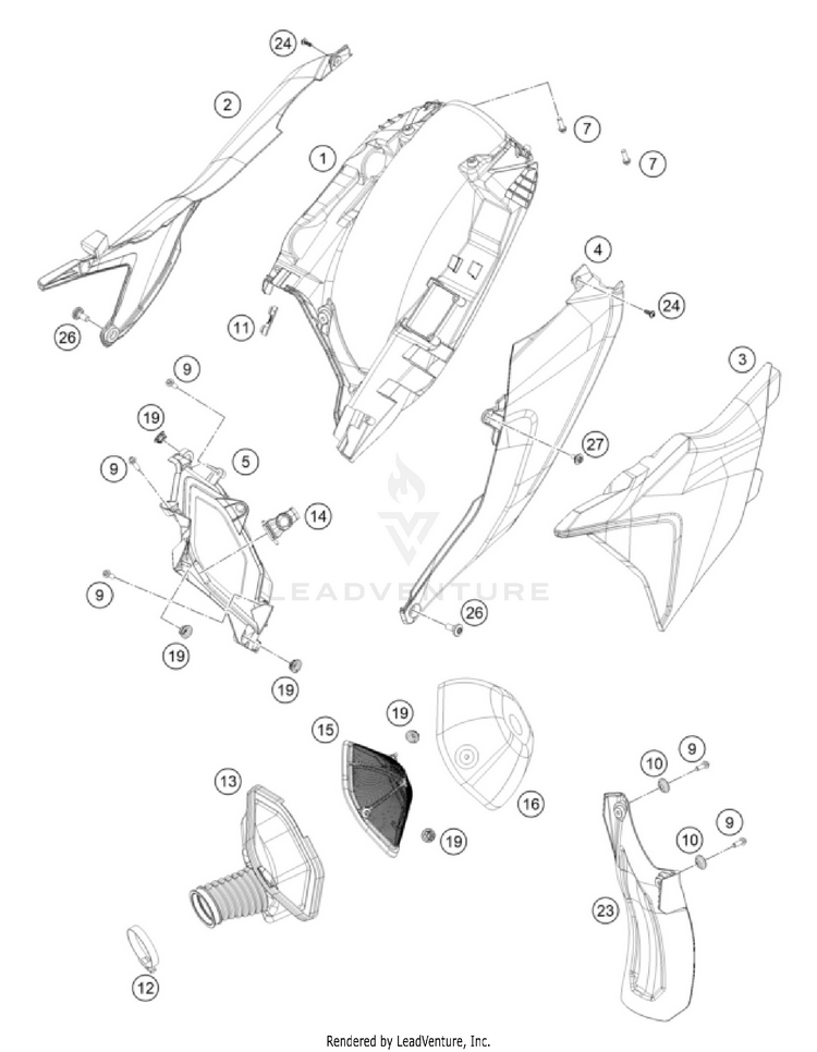 Air Filter 350 SX-F CHASSIS - 2026 Schematic
