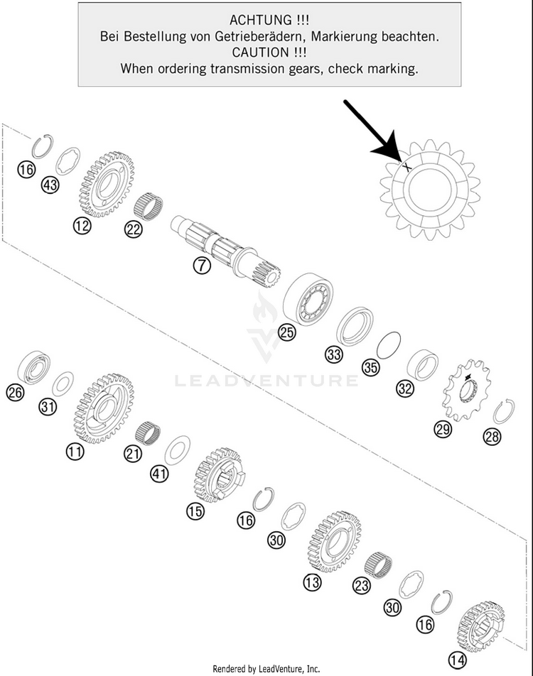 Transmission Ii - Countershaft 250 SX Engine - 2011 Schematic