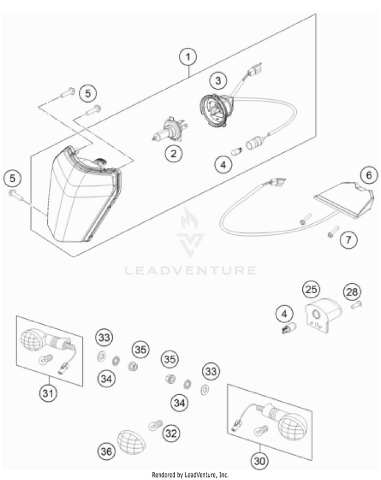 Lighting System FREERIDE E-XC CHASSIS - 2023 Schematic