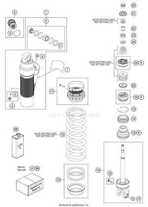 Shock Absorber Disassembled Schematic