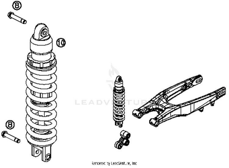Shock Absorber 150 XC Chassis - 2014 Schematic