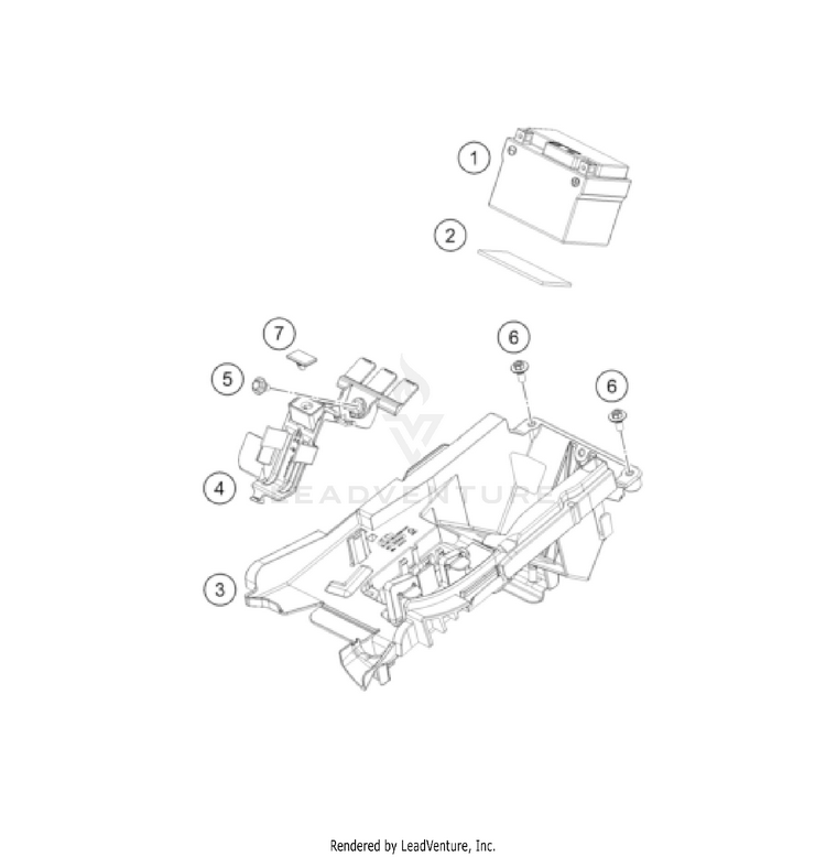 Battery 350 EXC-F CHASSIS - 2023 Schematic