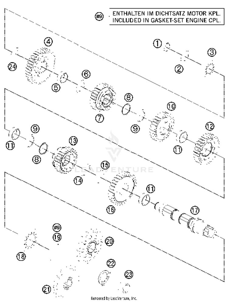 Transmission Ii - Countershaft 1290 SUPERDUKE R ORANGE Engine - 2015 Schematic