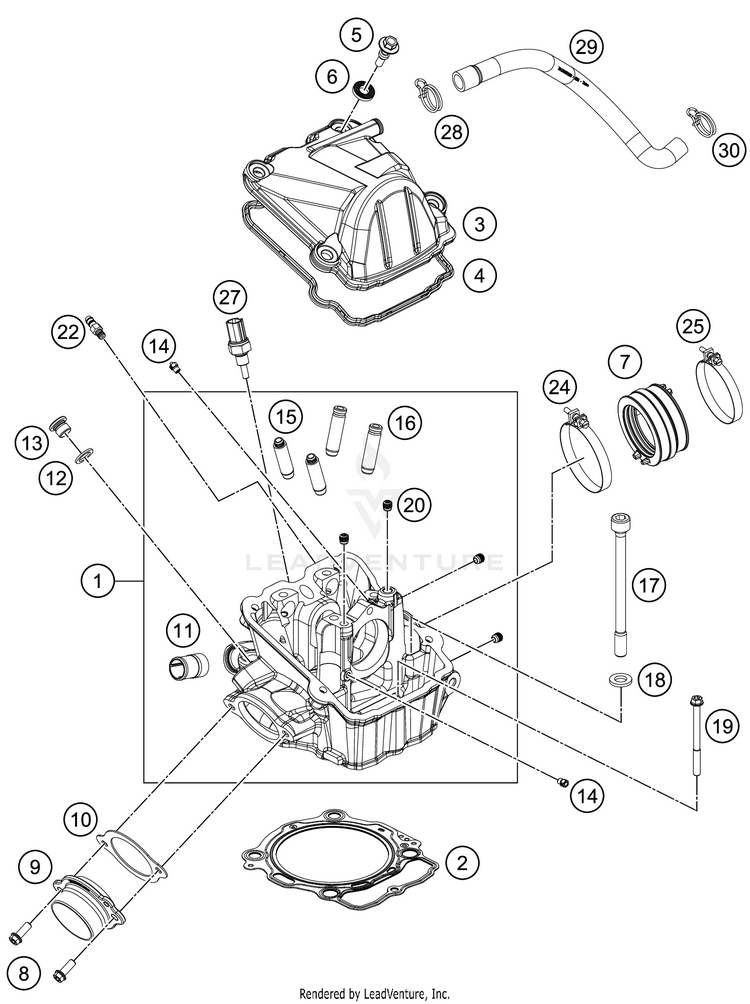 Cylinder Head 450 EXC-F SIX DAYS ENGINE - 2019 Schematic