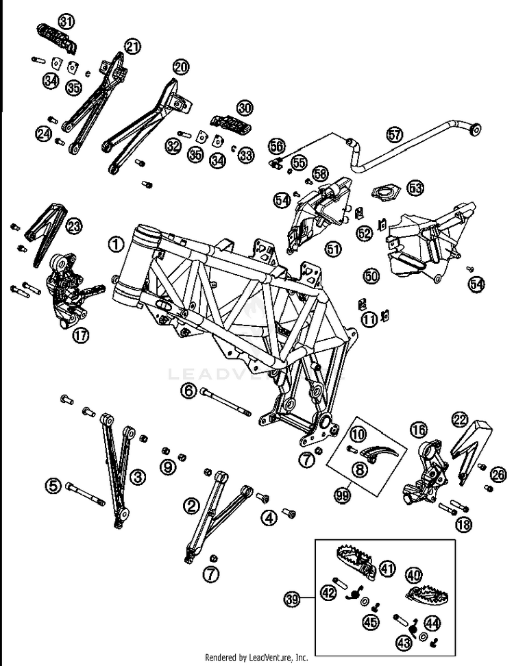 Frame 690 Enduro Chassis - 2012 Schematic