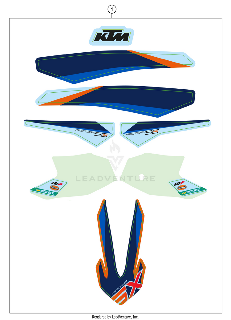 Decal 50 SX Factory Edition Chassis - 2021 Schematic