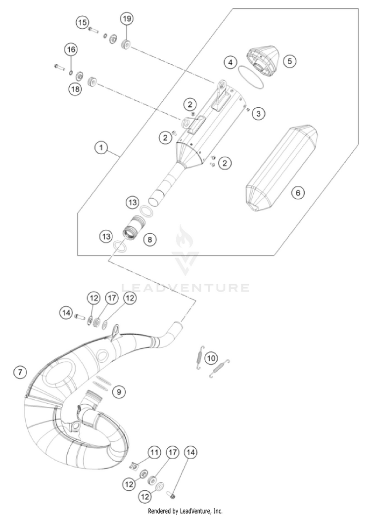 Exhaust System 250 SX CHASSIS - 2026 Schematic