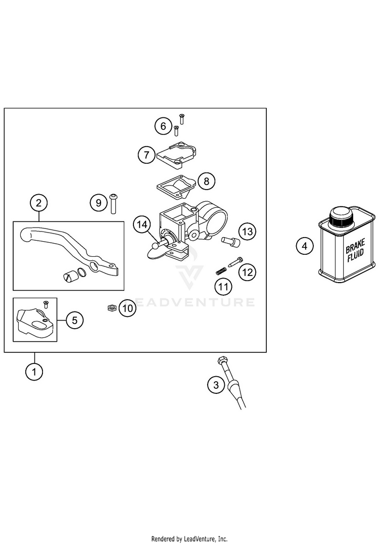 Front Brake Control SX-E 5 CHASSIS - 2020 Schematic