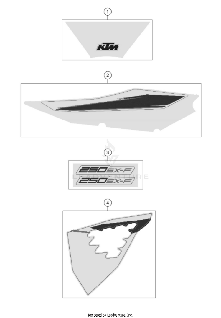 Decal 250 SX-F Chassis - 2022 Schematic