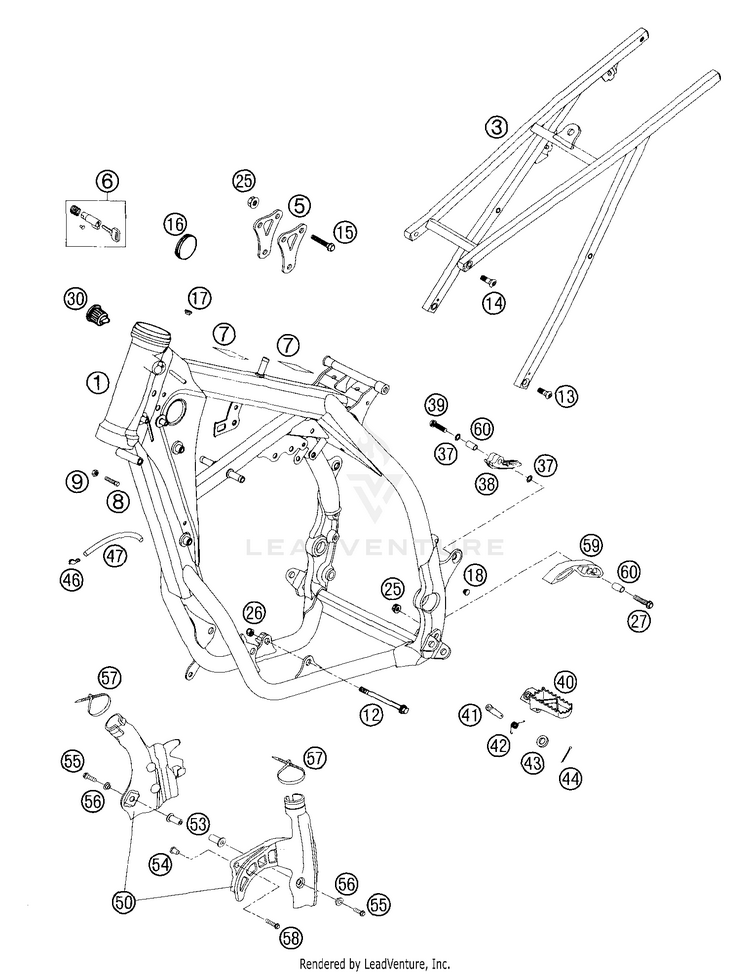 Frame, Sub Frame 300 MXC Chassis - 2004 Schematic
