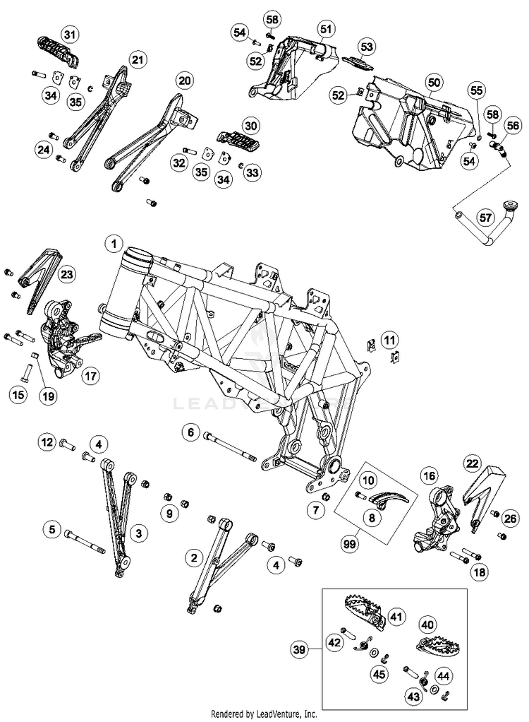 Frame 690 ENDURO R CHASSIS - 2017 Schematic