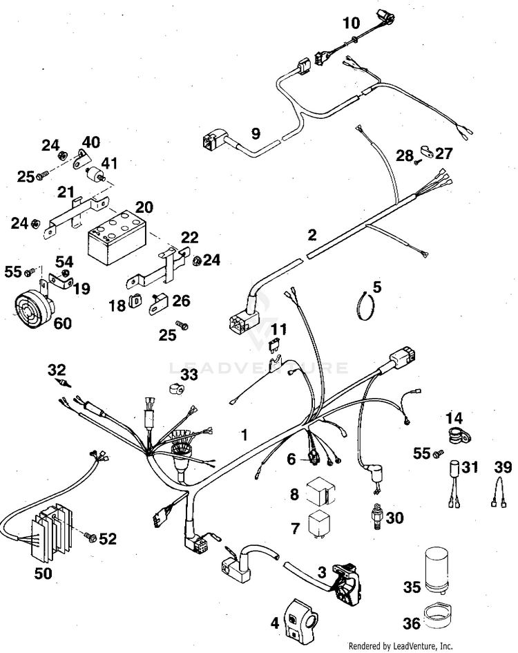Wiring Harness 2 360 MXC Chassis - 1997 Schematic