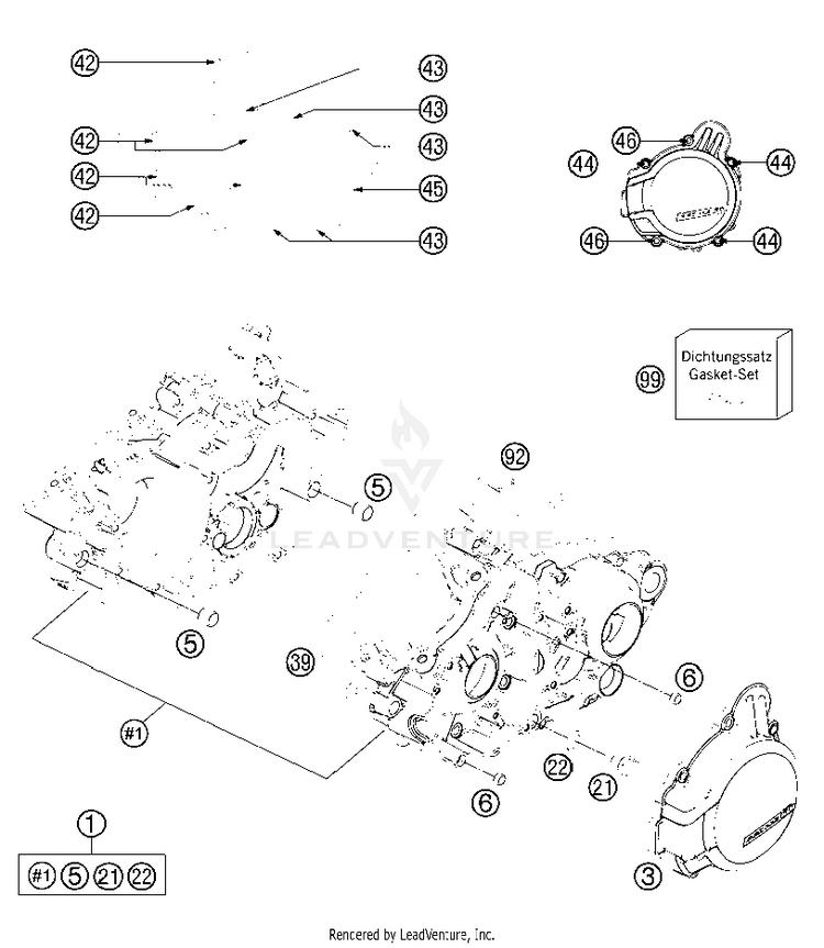 Engine Case 150 XC Engine - 2013 Schematic